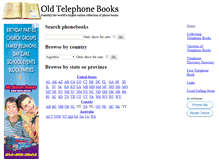 Tablet Screenshot of oldtelephonebooks.com